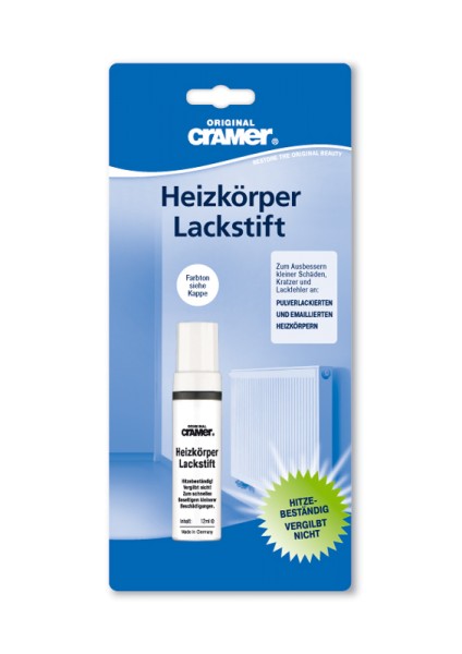 Cramer Heizkörper-Lackstift weiß RAL 9010 hitzebeständig bis 90°