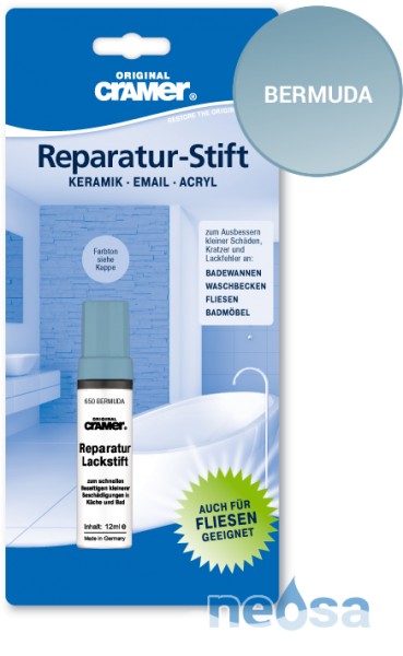 Cramer Reparatur-Stift Bermudablau für Keramik, Acryl und Email